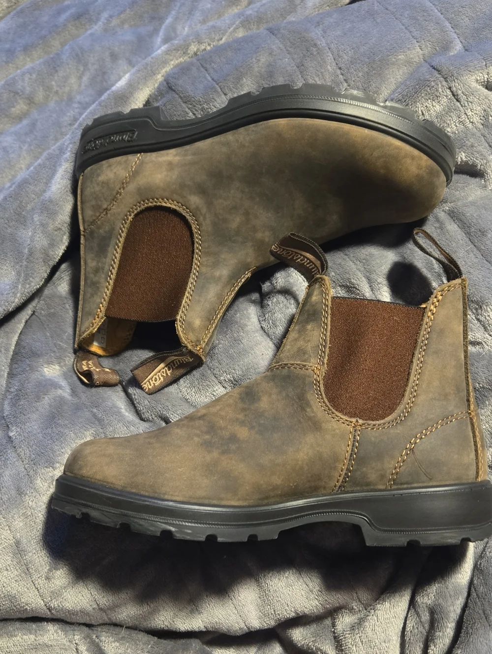 Blundstone-Kid’s Chelsea Boots Rustic Brown Leather Size AU 4.5/US 5.5